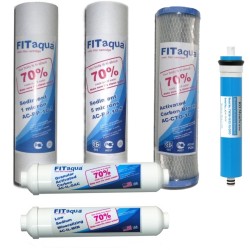 Pachet Fitaqua 5 Filtre Apă + Membrană Osmotică | Set Complet Osmoză Inversă RO-6 | iVP Instalatii Pachet Fitaqua 5 Filtre Apă + Membrană Osmotică | Set Complet Osmoză Inversă RO-6 | iVP Instalatii
